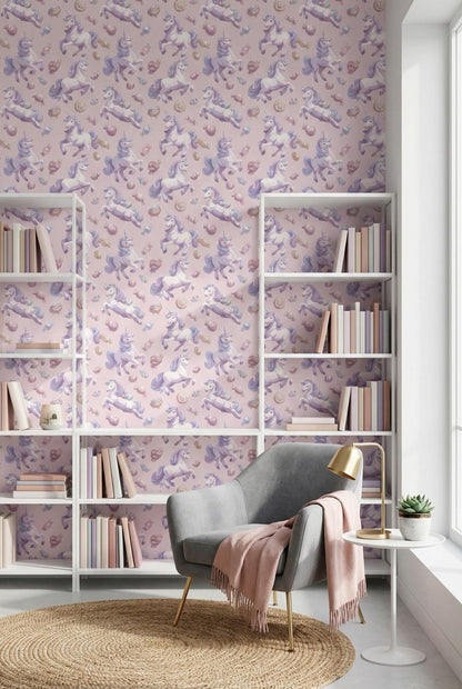 Unicorn Fantasy Wallpaper Candy Whimsical Wall Mural