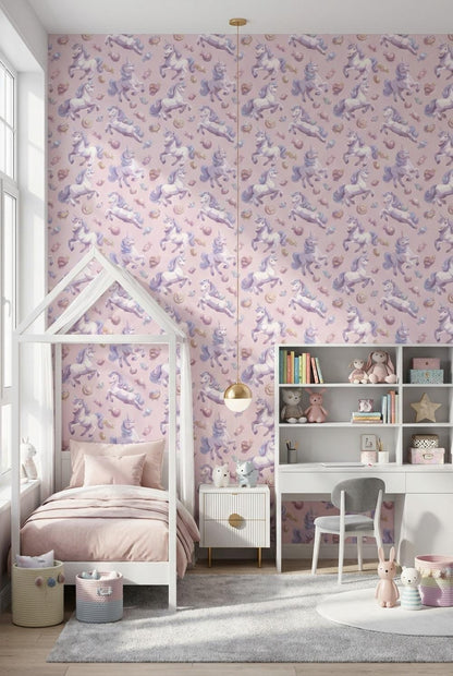 Unicorn Fantasy Wallpaper Candy Whimsical Wall Mural