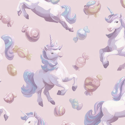 Unicorn Fantasy Wallpaper Candy Whimsical Wall Mural