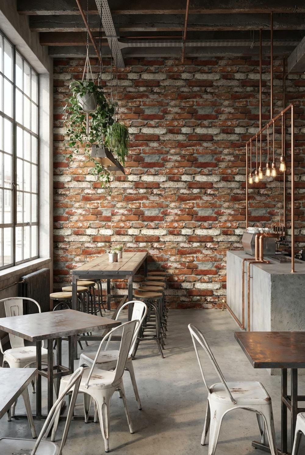 Brick Wall Wallpaper Rustic Industrial Wall Mural