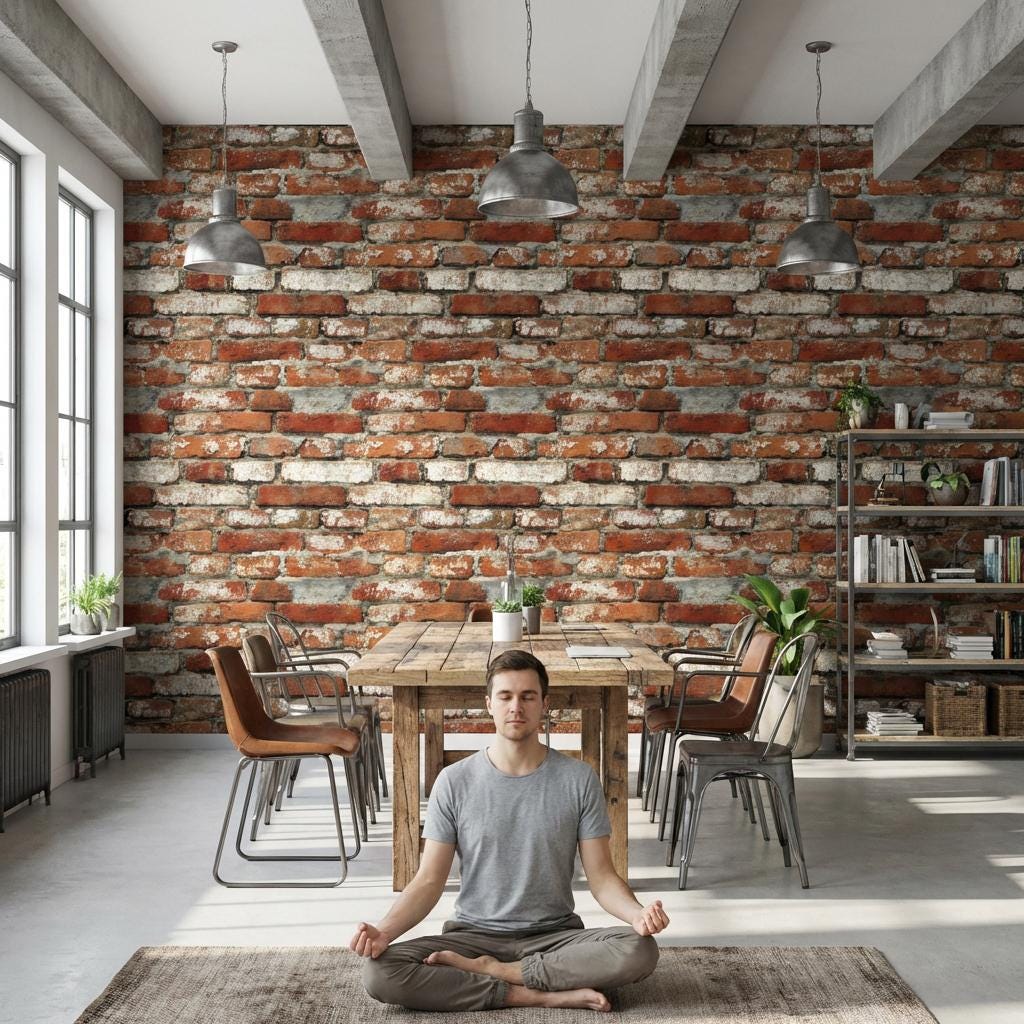 Brick Wall Wallpaper Rustic Industrial Wall Mural