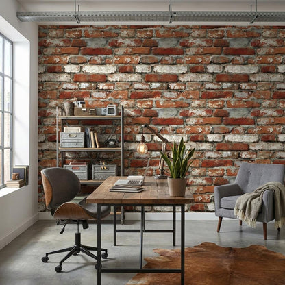 Brick Wall Wallpaper Rustic Industrial Wall Mural