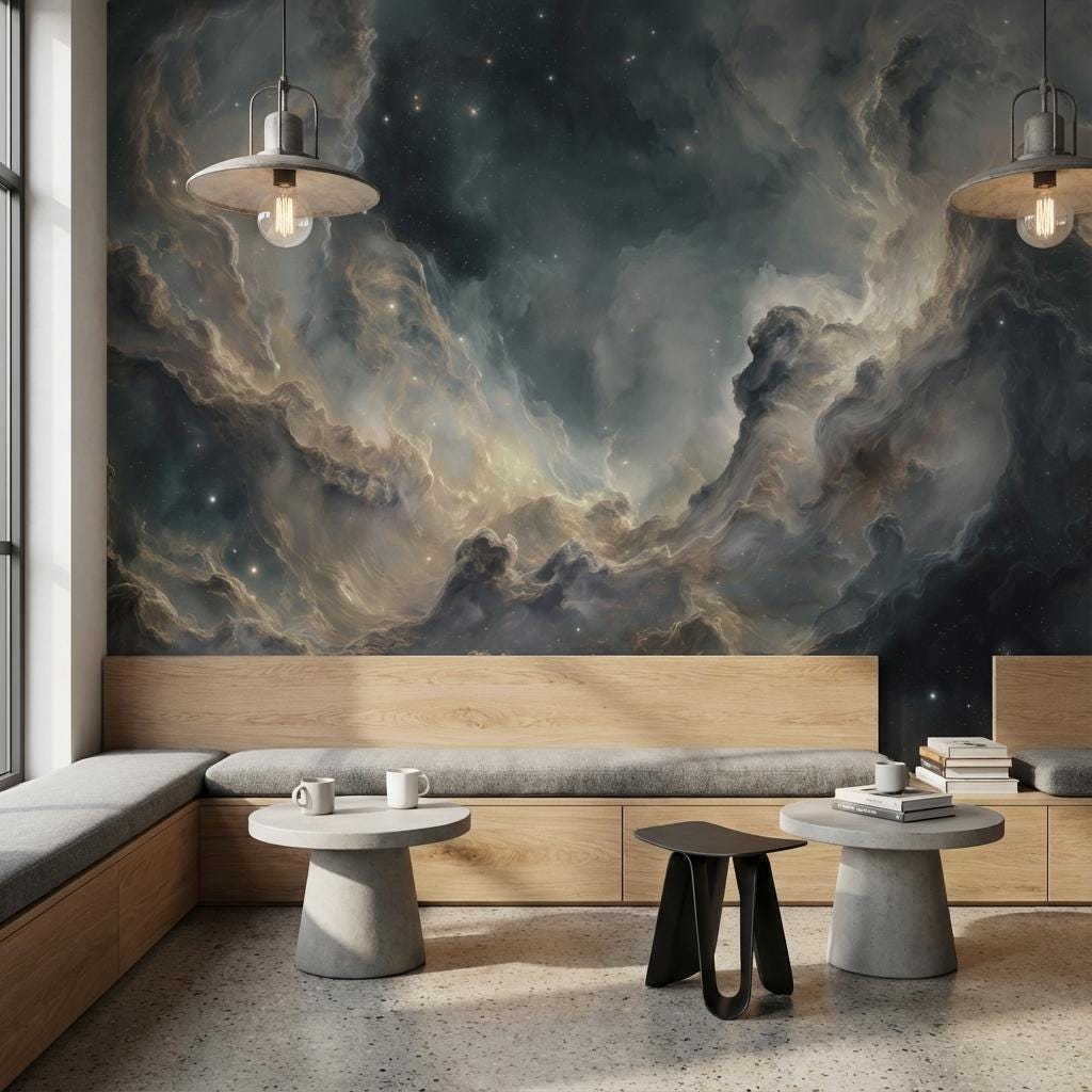 Cosmic Wallpaper Ethereal Galaxy Wall Mural