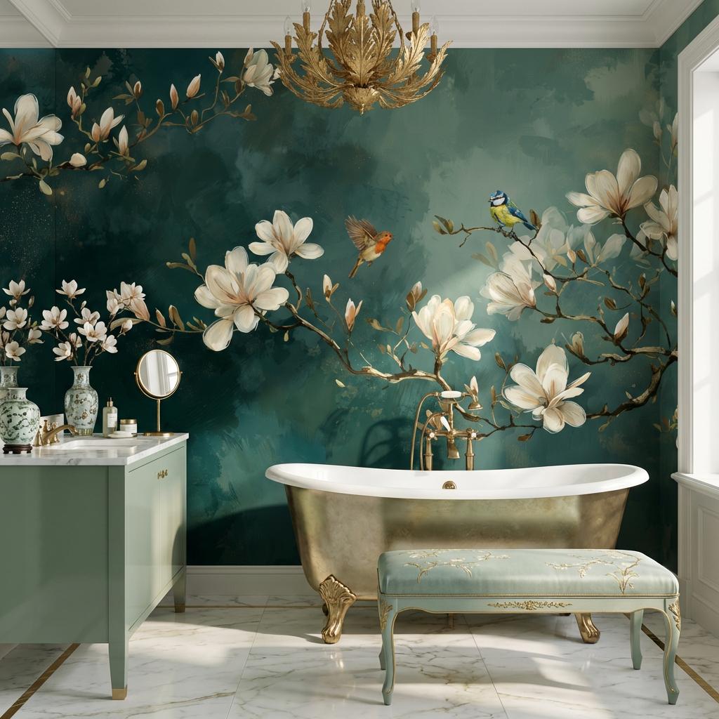 Magnolia Wallpaper Birds Nature Wall Mural