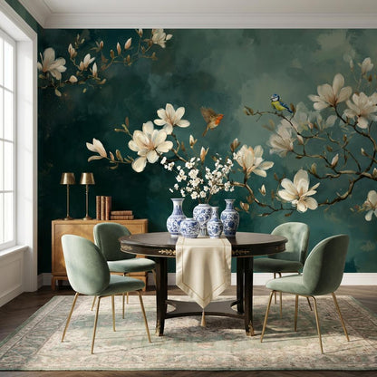 Magnolia Wallpaper Birds Nature Wall Mural