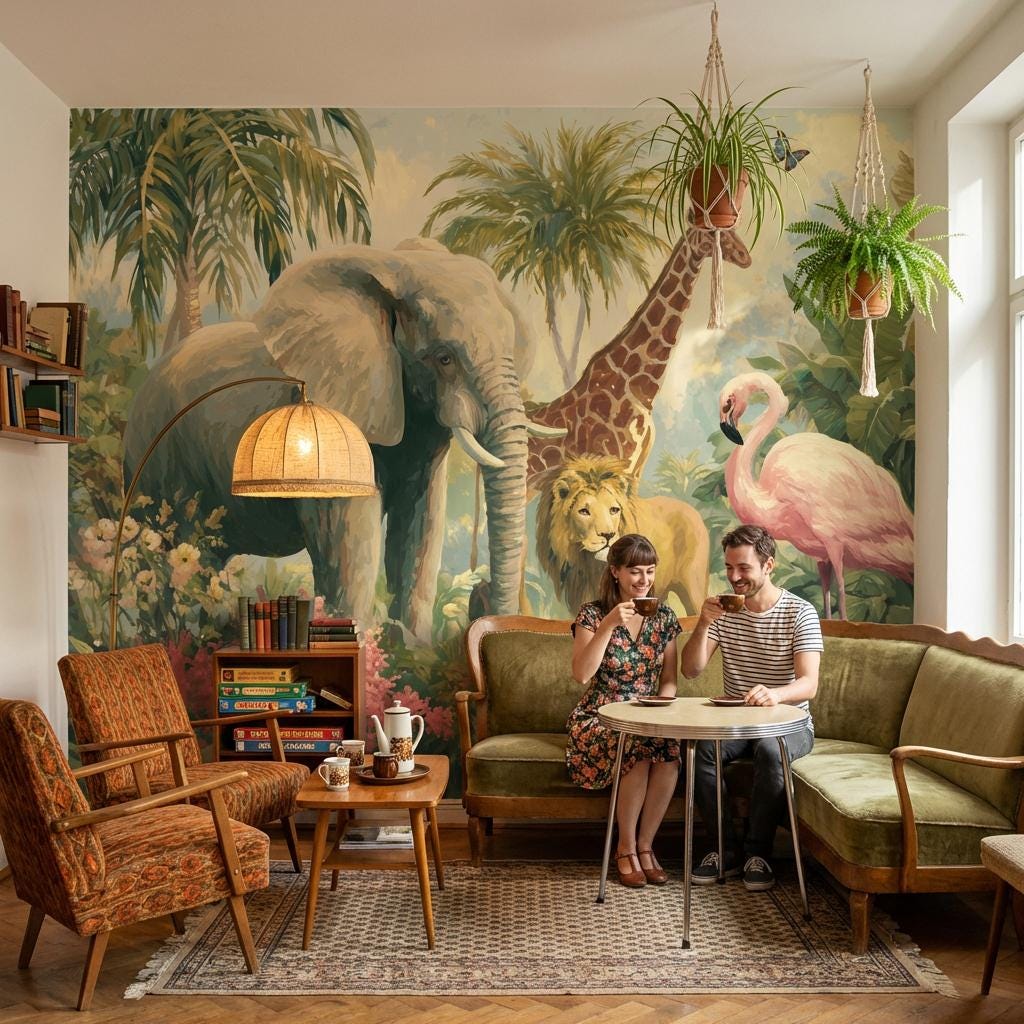 Jungle Wallpaper Tropical Wildlife Wall Mural