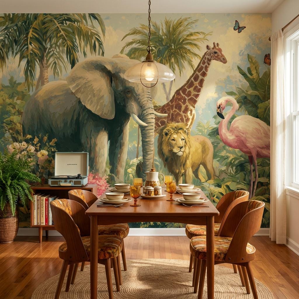 Jungle Wallpaper Tropical Wildlife Wall Mural