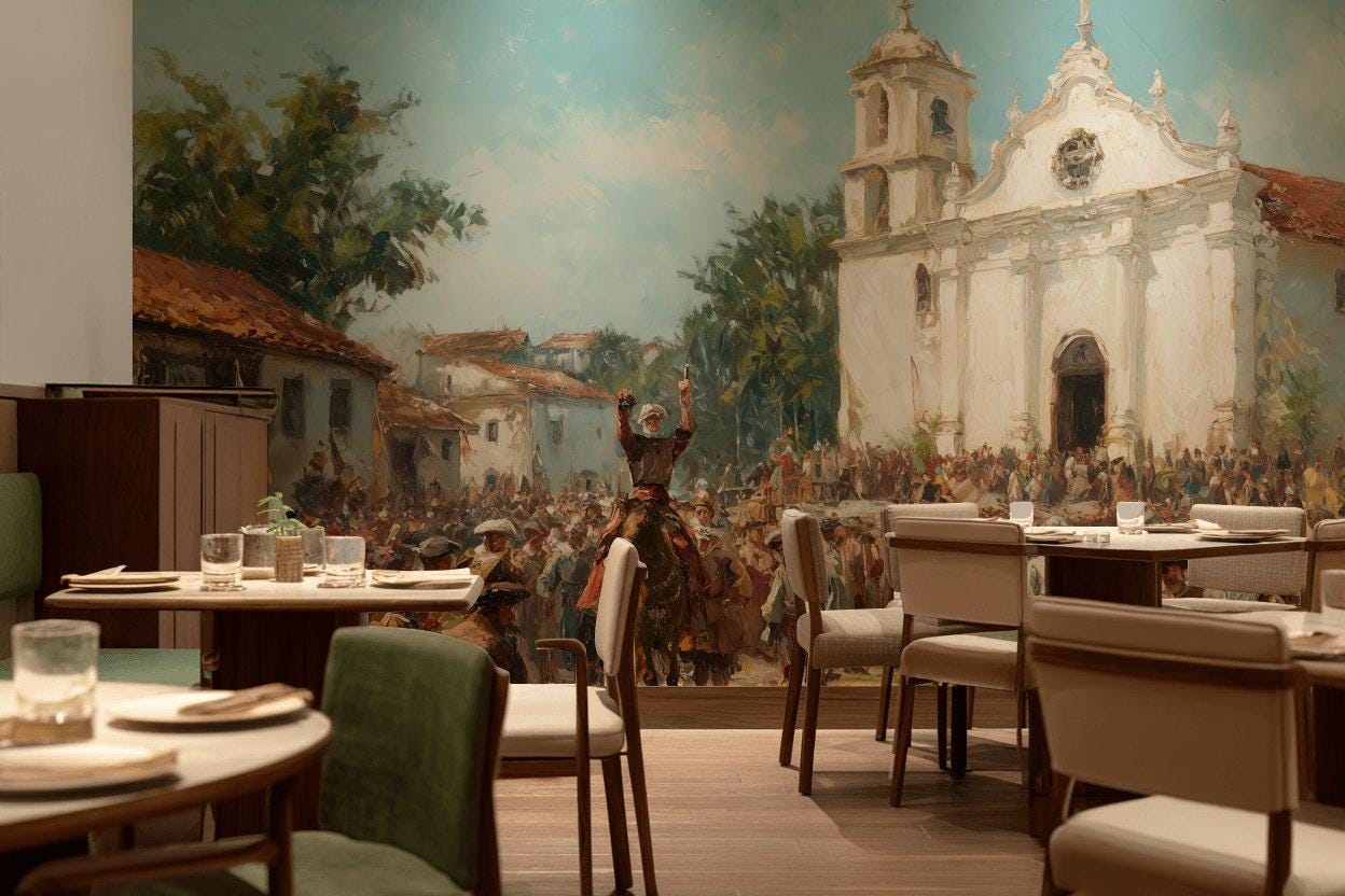 Historical Wallpaper Church Celebration Wall Mural