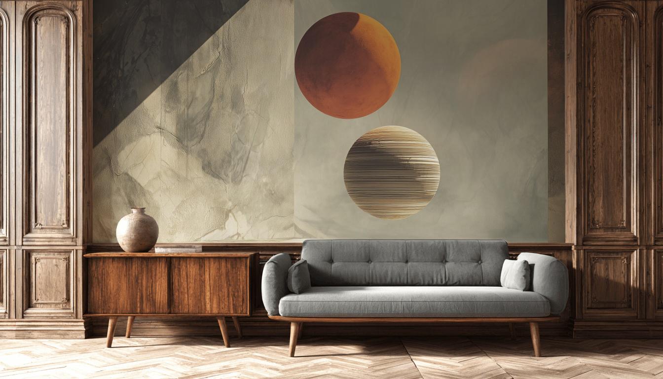 Elegant Sphere Wallpaper Modern Geometric Wall Mural