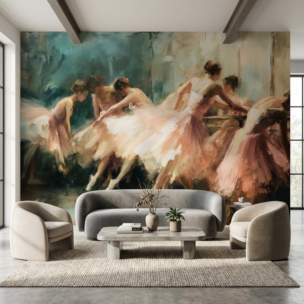 Ballet Dance Wallpaper Artistic Ballerinas Wall Mural