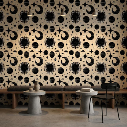 Geometric Wallpaper Abstract Celestial Wall Mural