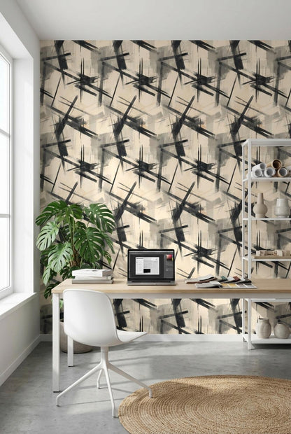 Geometric Wallpaper Minimalist Abstract Wall Mural