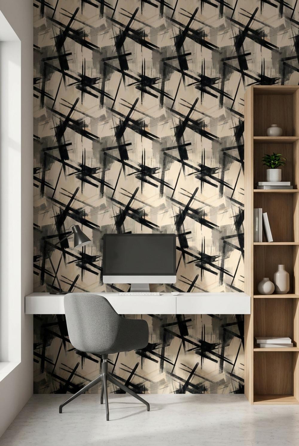 Geometric Wallpaper Minimalist Abstract Wall Mural