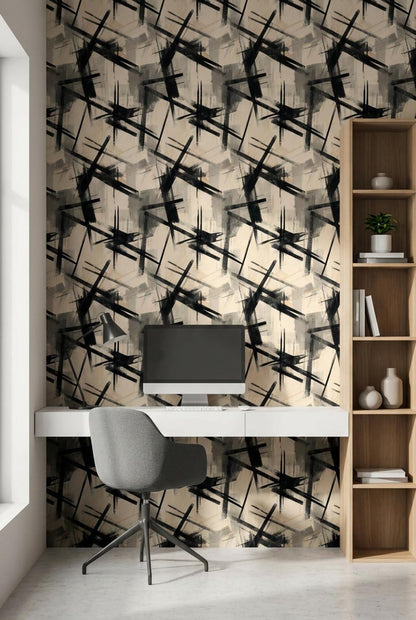 Geometric Wallpaper Minimalist Abstract Wall Mural