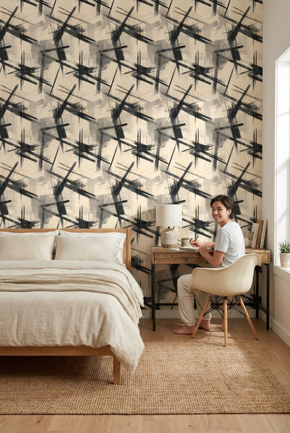 Geometric Wallpaper Minimalist Abstract Wall Mural