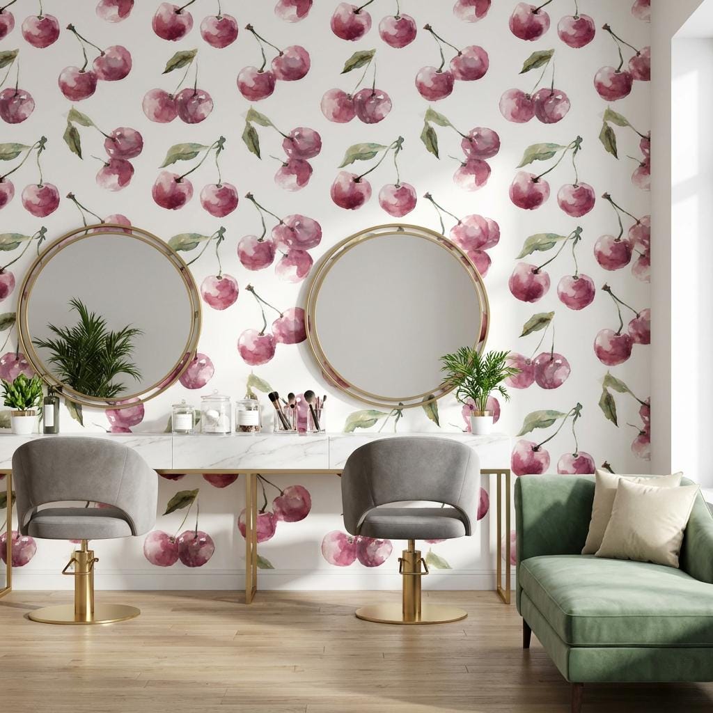 White Background Wallpaper Muted Green Wall Mural