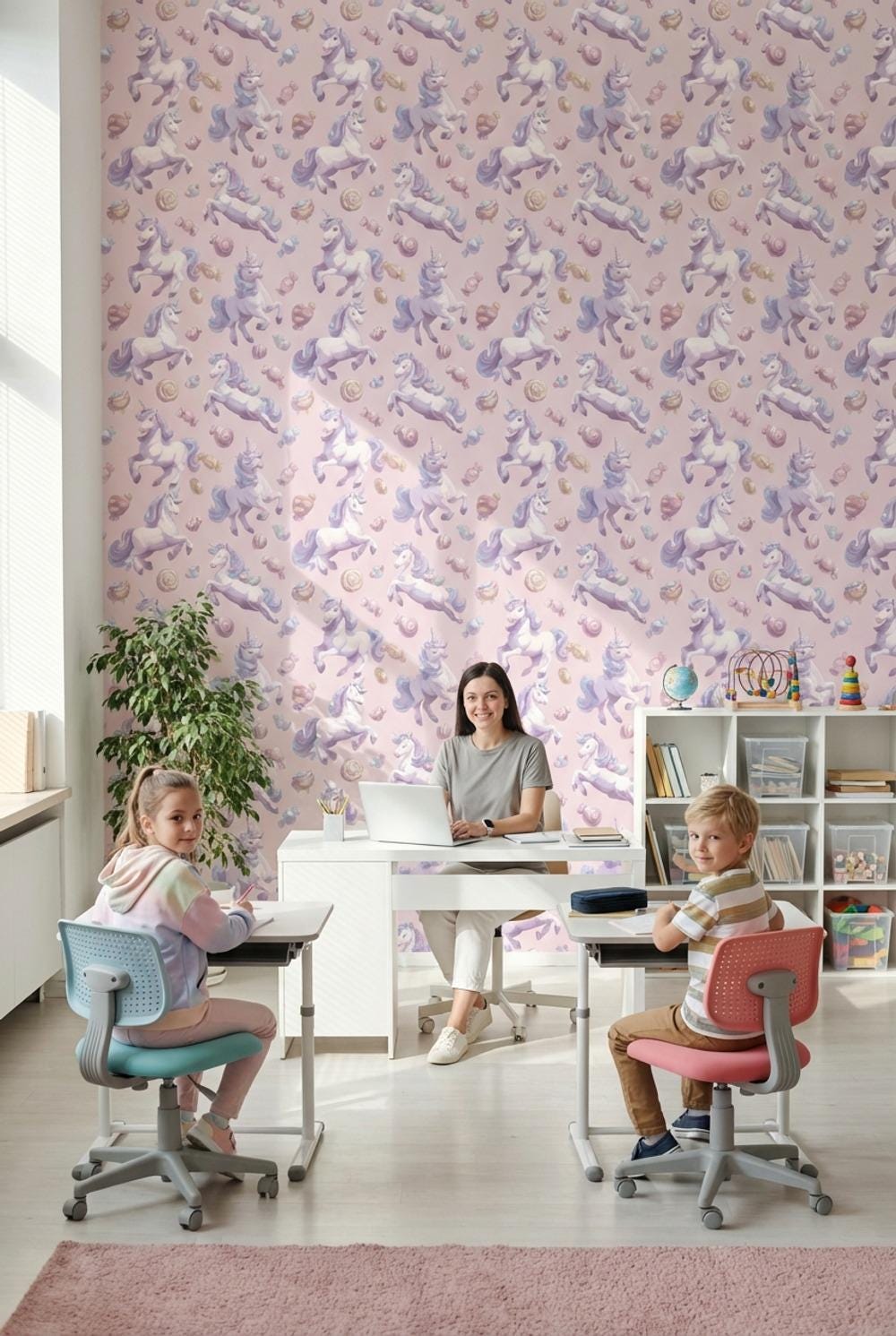 Unicorn Fantasy Wallpaper Candy Whimsical Wall Mural