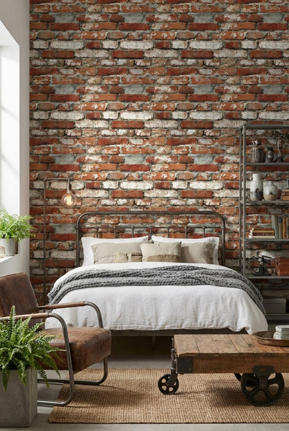 Brick Wall Wallpaper Rustic Industrial Wall Mural