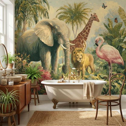 Jungle Wallpaper Tropical Wildlife Wall Mural