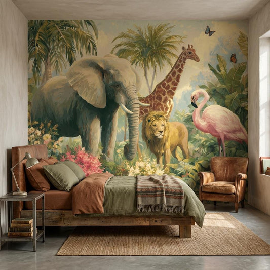 Jungle Wallpaper Tropical Wildlife Wall Mural