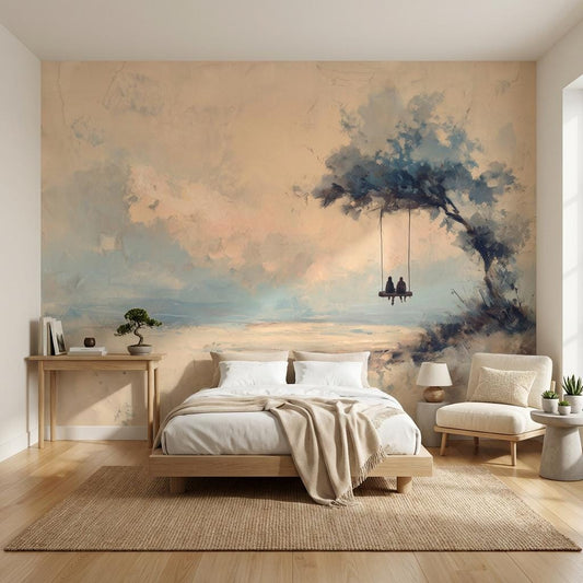 Minimalist Tree Wallpaper Abstract Dreamy Wall Mural