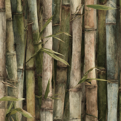 Shades Of Green Wallpaper Natural Bamboo Wall Mural