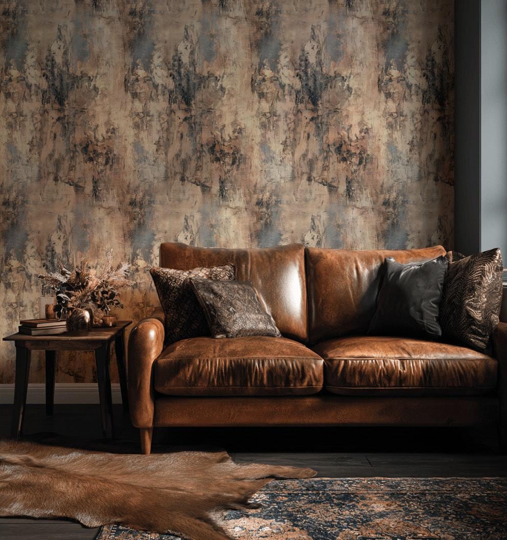 Textured Industrial Wallpaper Abstract Dark Wall Mural