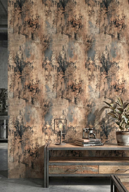 Textured Industrial Wallpaper Abstract Dark Wall Mural