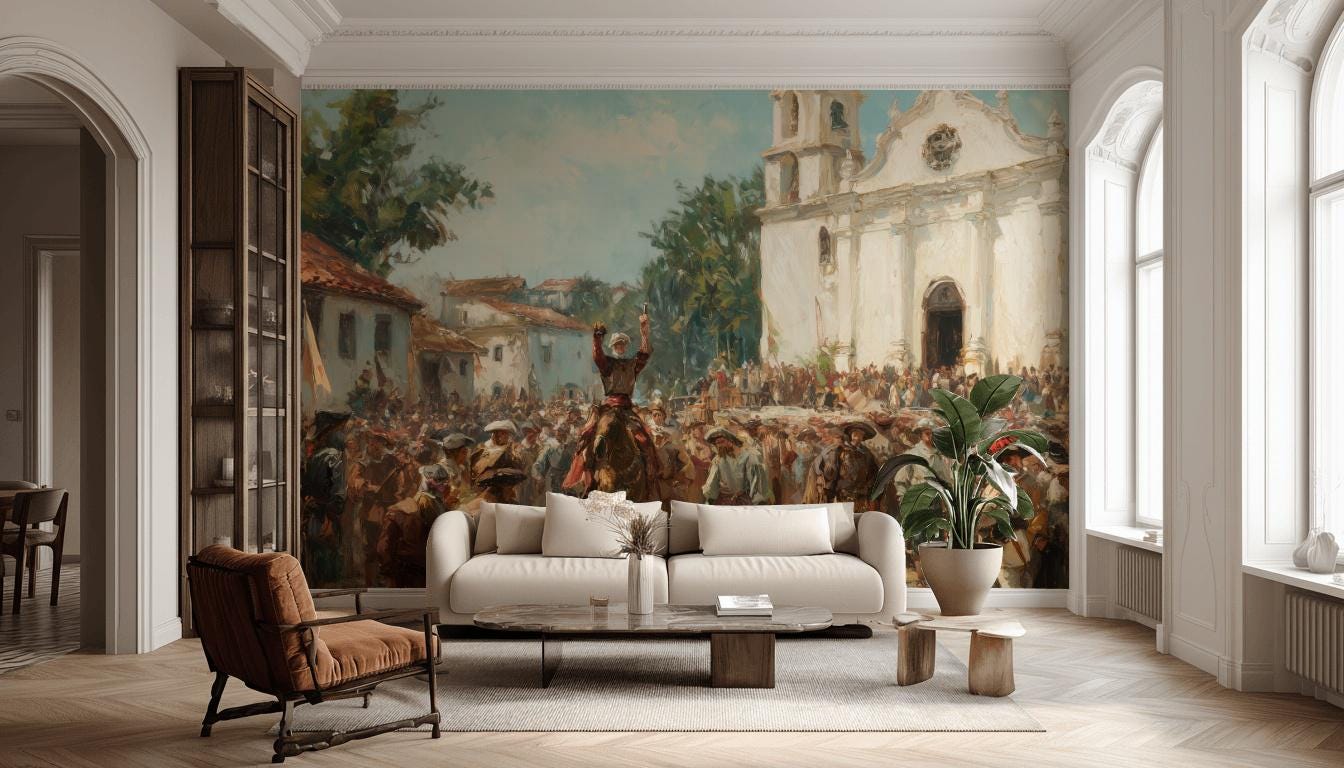 Historical Wallpaper Church Celebration Wall Mural