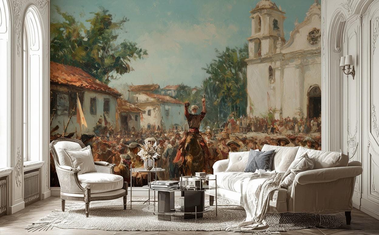 Historical Wallpaper Church Celebration Wall Mural