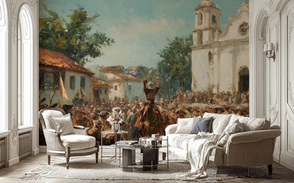 Historical Wallpaper Church Celebration Wall Mural