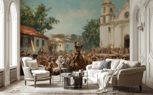 Historical Wallpaper Church Celebration Wall Mural