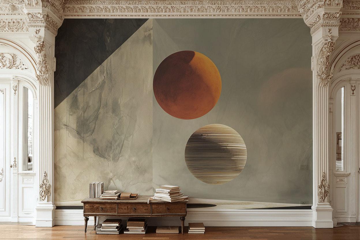 Elegant Sphere Wallpaper Modern Geometric Wall Mural