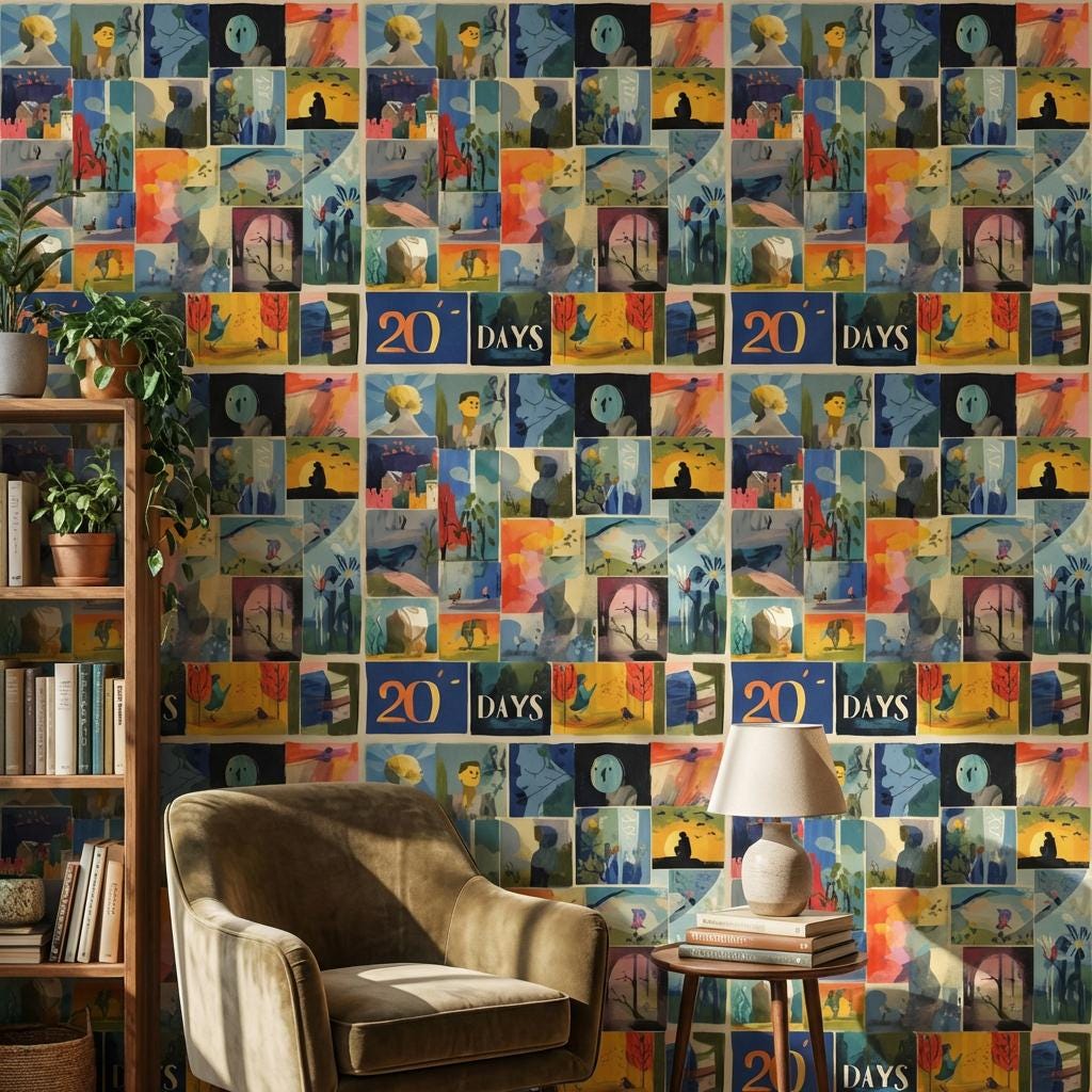Collage Wallpaper Modern Eclectic Wall Mural