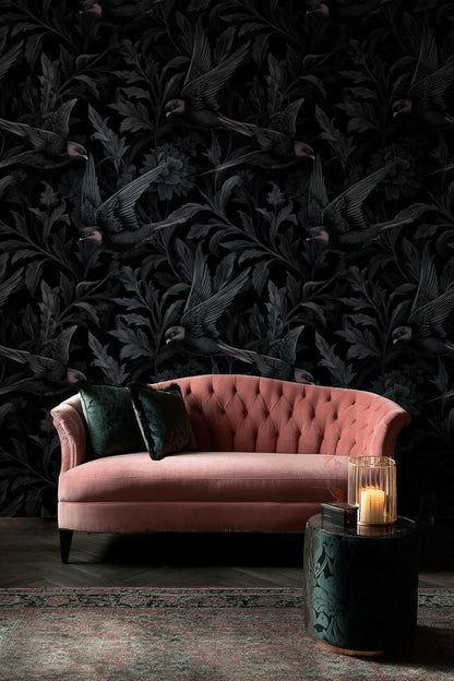 Vintage Birds Wallpaper Floral Elegant Wall Mural