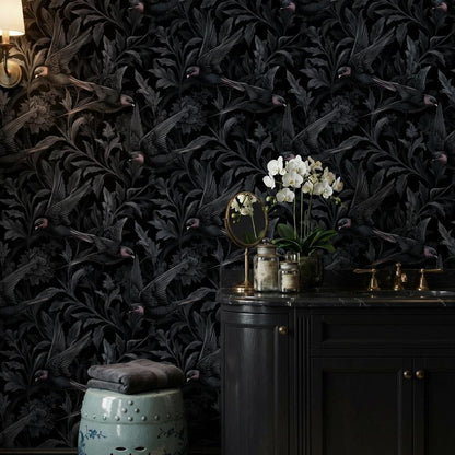 Vintage Birds Wallpaper Floral Elegant Wall Mural