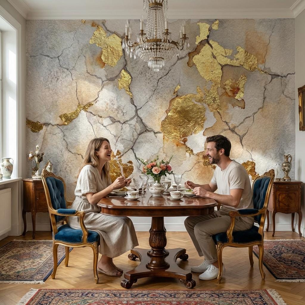 Luxury Abstract Wallpaper Gold Marble Wall Mural