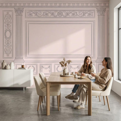 Ornate Wallpaper Classical Columns Wall Mural