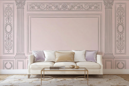 Ornate Wallpaper Classical Columns Wall Mural