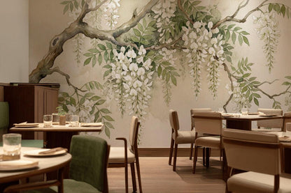 Shades Of Green Wallpaper Watercolor Nature Wall Mural