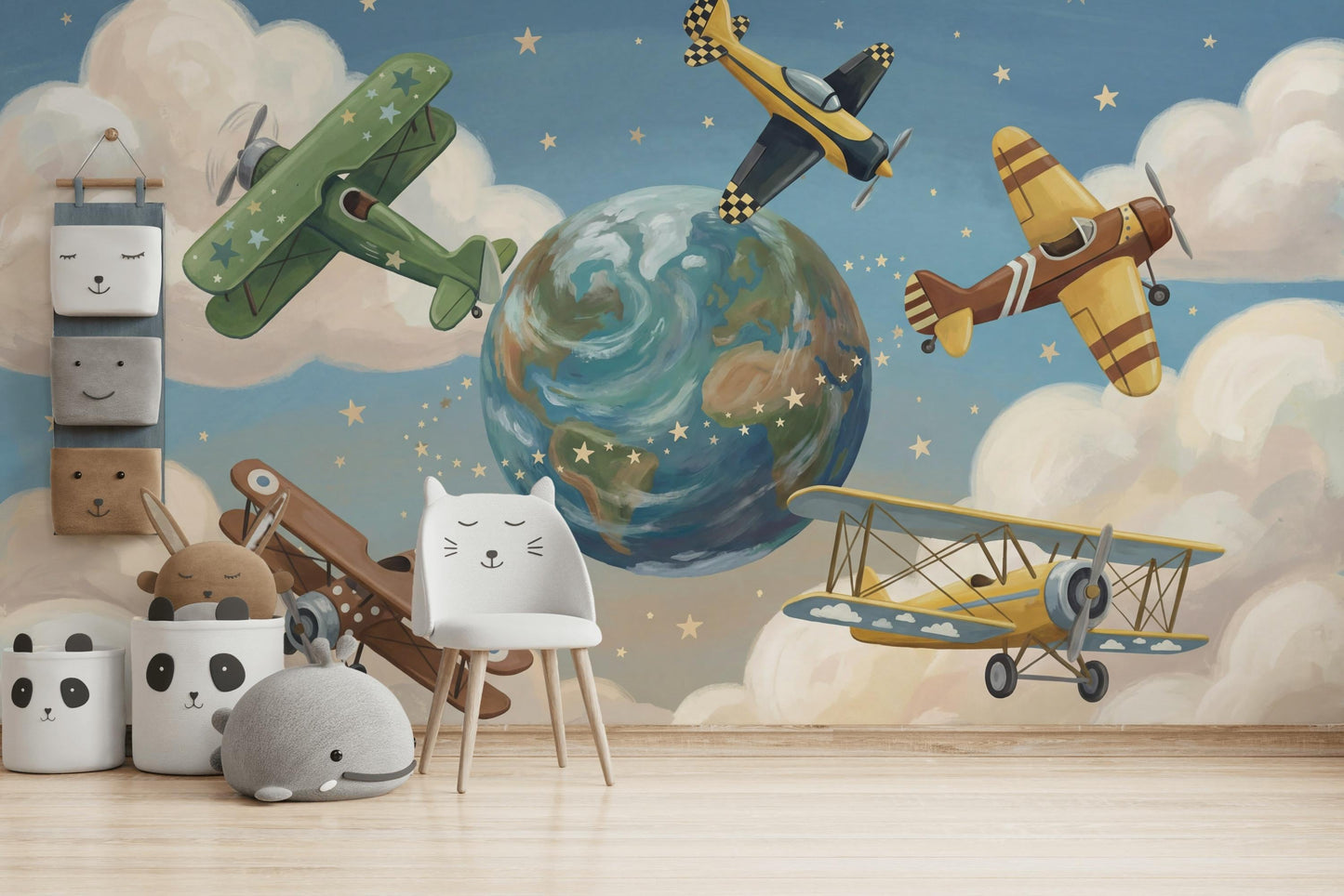 Airplanes Wallpaper Whimsical Adventure Wall Mural