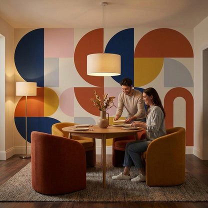 Geometric Wallpaper Abstract Colorful Wall Mural