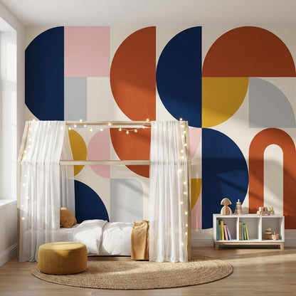 Geometric Wallpaper Abstract Colorful Wall Mural