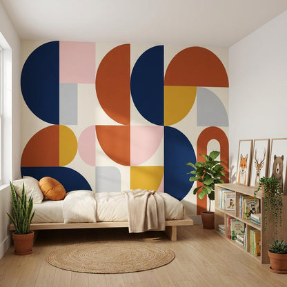 Geometric Wallpaper Abstract Colorful Wall Mural