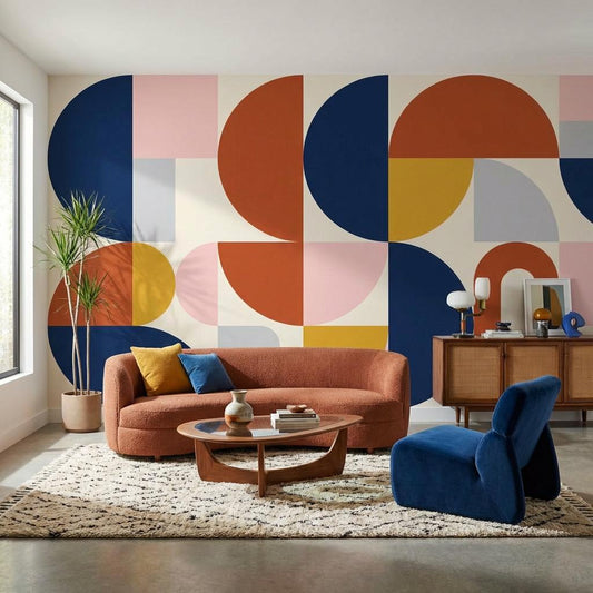 Geometric Wallpaper Abstract Colorful Wall Mural