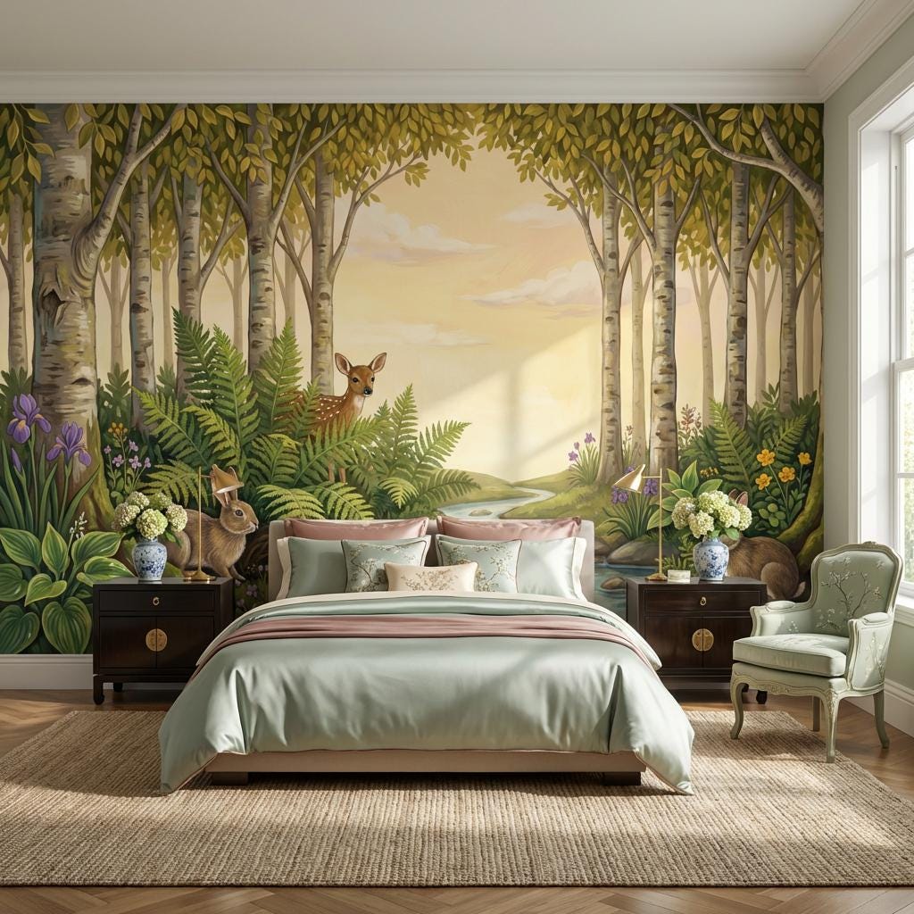 Forest Wallpaper Nature Wildlife Wall Mural