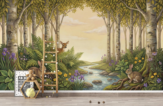 Forest Wallpaper Nature Wildlife Wall Mural