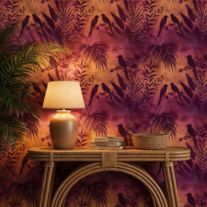 Birds Wallpaper Foliage Tropical Wall Mural