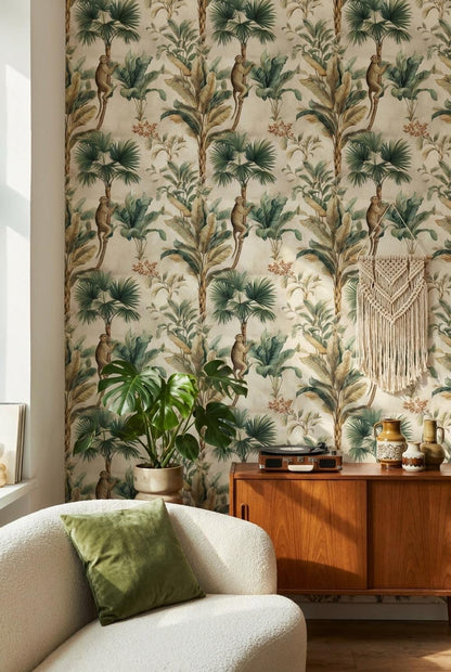 Tropical Wallpaper Monkey Exotic Wall Mural