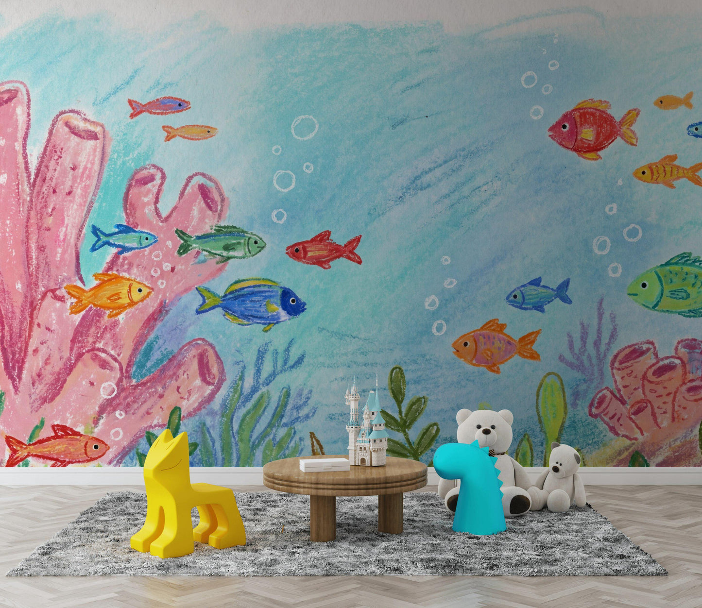 Underwater Wallpaper Fish Coral Wall Mural